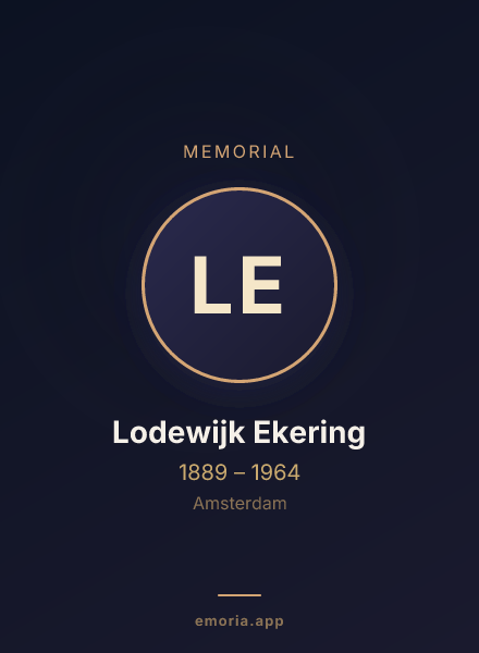 Memorial portrait of Lodewijk Ekering