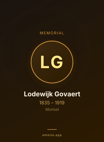 Memorial portrait of Lodewijk Govaert