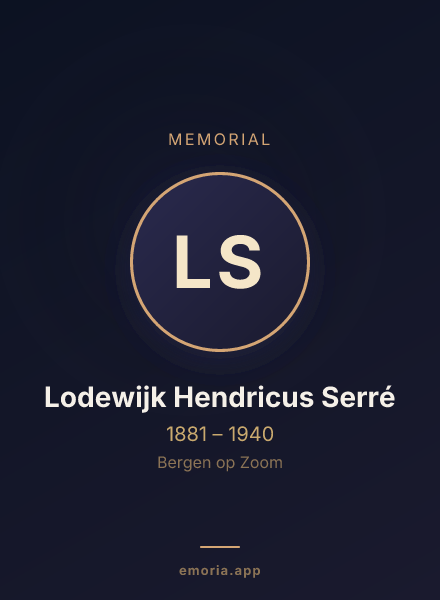 Memorial portrait of Lodewijk Hendricus Serré