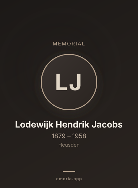 Memorial portrait of Lodewijk Hendrik Jacobs