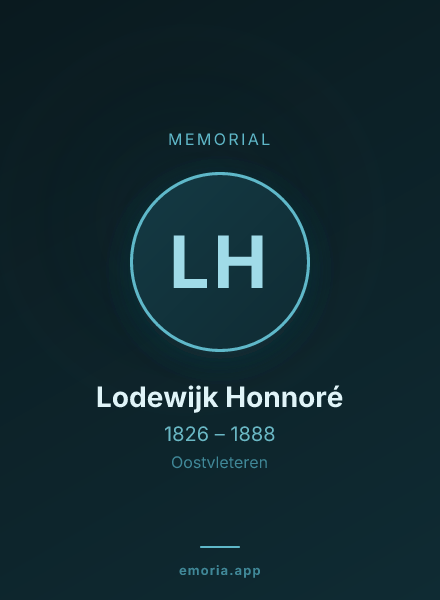 Memorial portrait of Lodewijk Honnoré