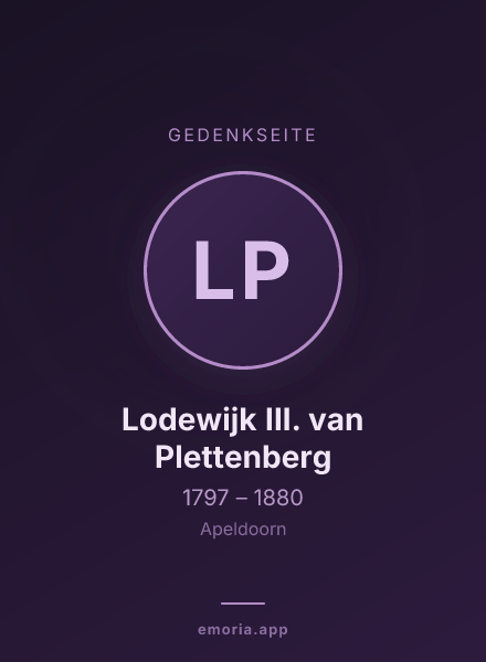 Gedenkportrait von Lodewijk III. van Plettenberg