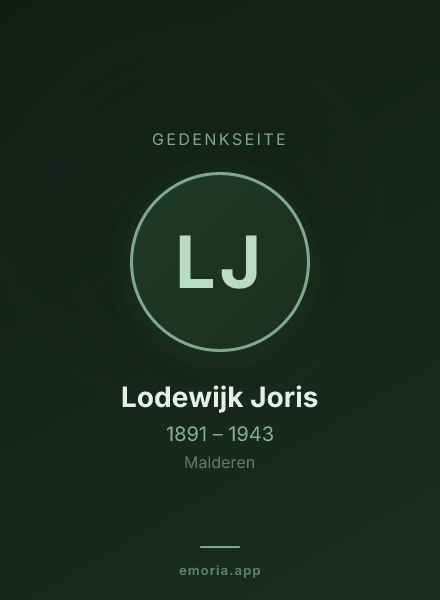 Gedenkportrait von Lodewijk Joris
