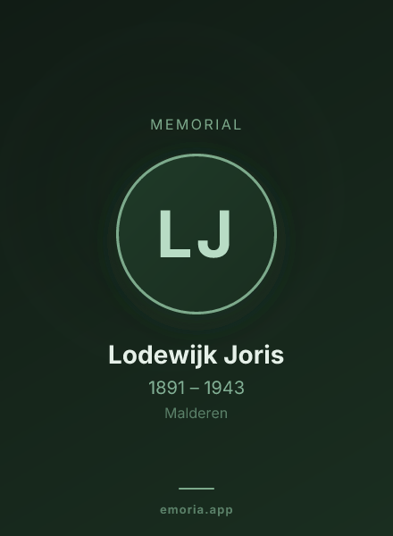 Memorial portrait of Lodewijk Joris