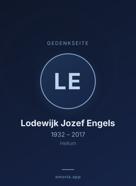 Gedenkportrait von Lodewijk Jozef Engels