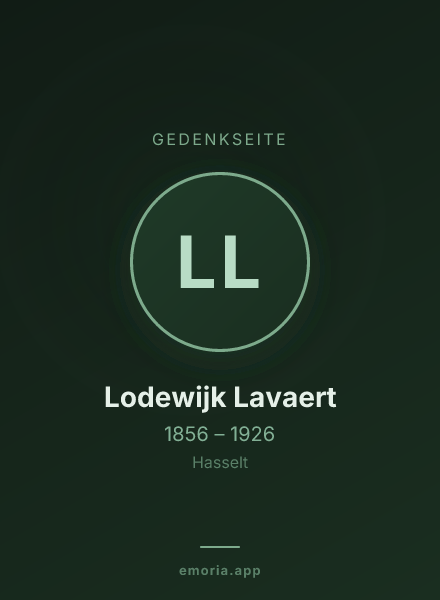 Gedenkportrait von Lodewijk Lavaert