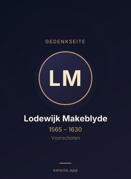 Gedenkportrait von Lodewijk Makeblyde
