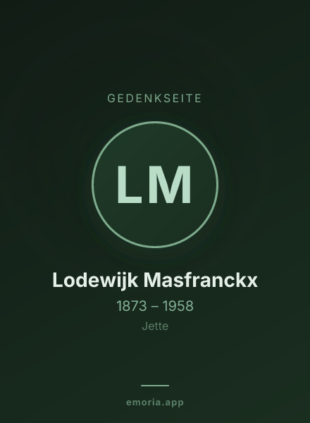 Gedenkportrait von Lodewijk Masfranckx