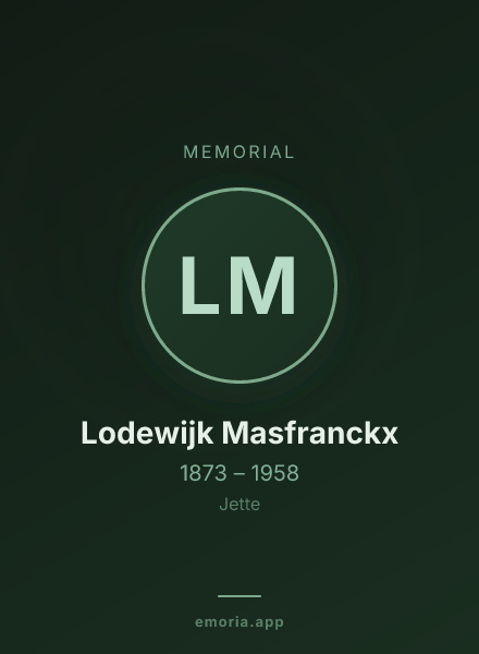 Memorial portrait of Lodewijk Masfranckx