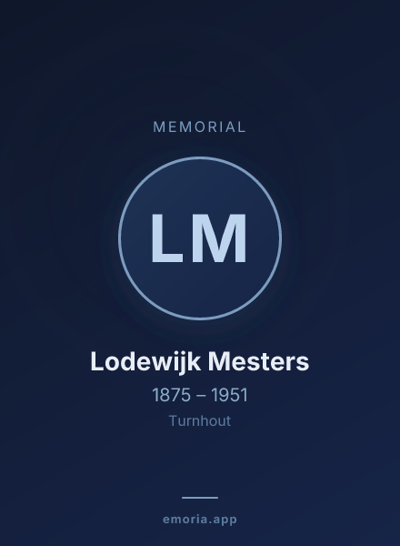Memorial portrait of Lodewijk Mesters