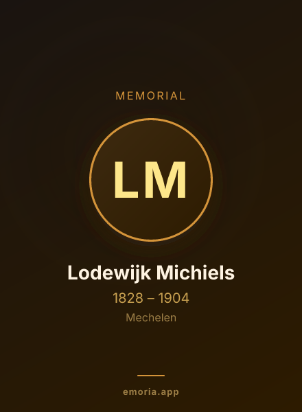 Memorial portrait of Lodewijk Michiels