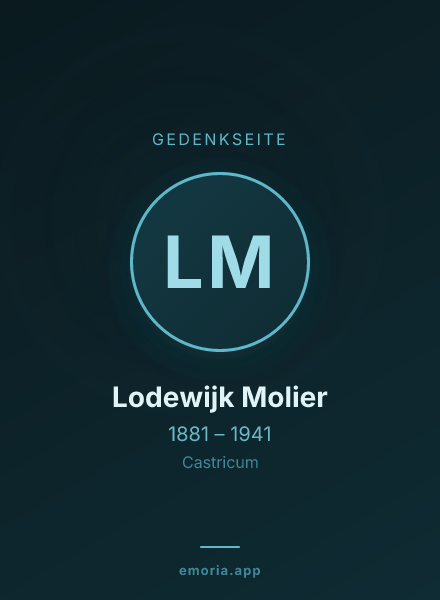 Gedenkportrait von Lodewijk Molier