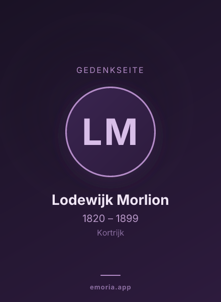 Gedenkportrait von Lodewijk Morlion