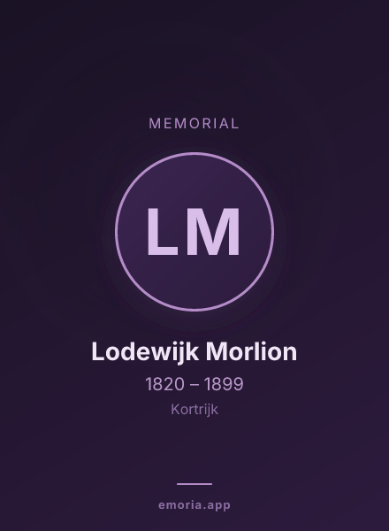 Memorial portrait of Lodewijk Morlion