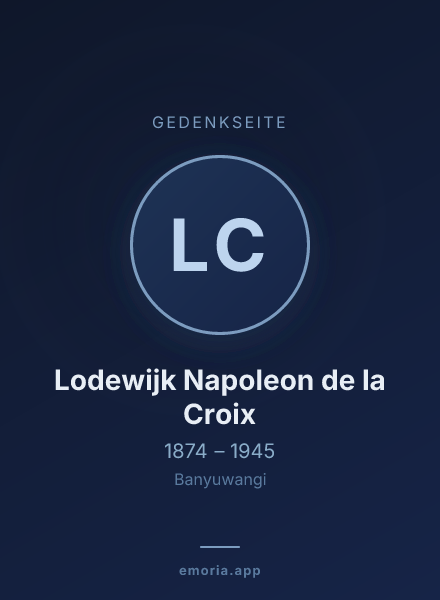 Gedenkportrait von Lodewijk Napoleon de la Croix