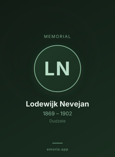 Memorial portrait of Lodewijk Nevejan