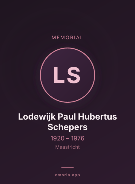 Memorial portrait of Lodewijk Paul Hubertus Schepers