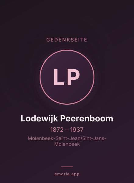Gedenkportrait von Lodewijk Peerenboom