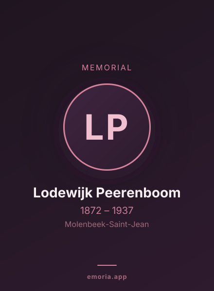 Memorial portrait of Lodewijk Peerenboom