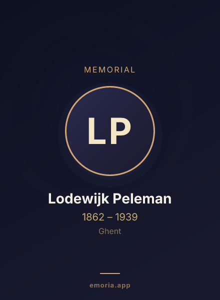 Memorial portrait of Lodewijk Peleman