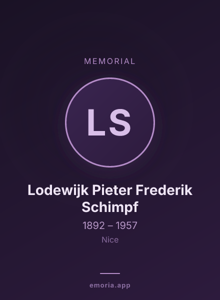 Memorial portrait of Lodewijk Pieter Frederik Schimpf