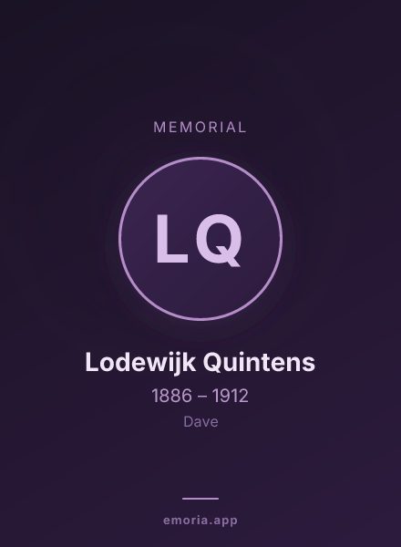 Memorial portrait of Lodewijk Quintens