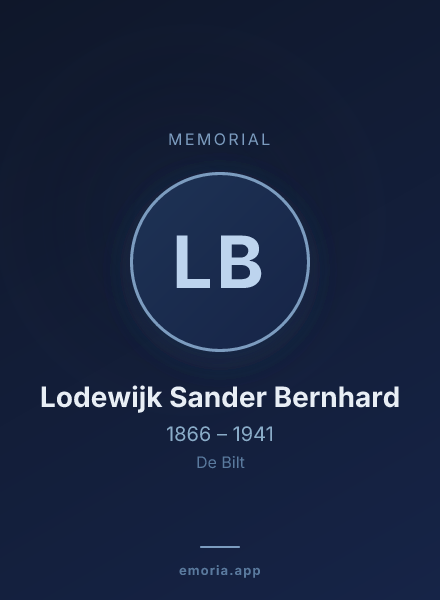 Memorial portrait of Lodewijk Sander Bernhard