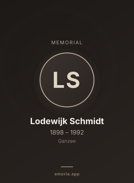Memorial portrait of Lodewijk Schmidt