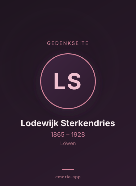 Gedenkportrait von Lodewijk Sterkendries