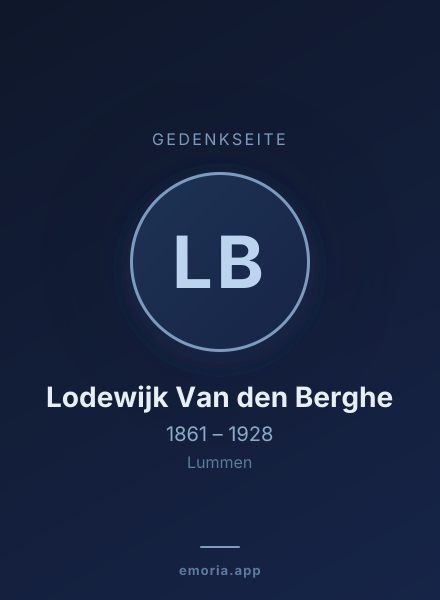 Gedenkportrait von Lodewijk Van den Berghe