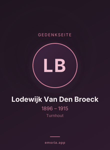 Gedenkportrait von Lodewijk Van Den Broeck