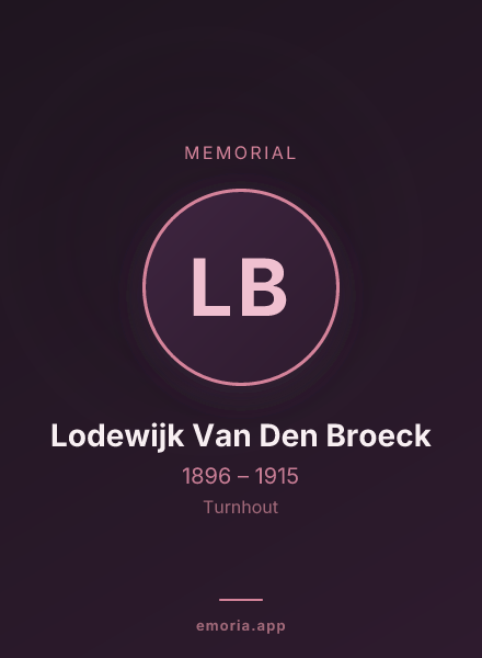 Memorial portrait of Lodewijk Van Den Broeck