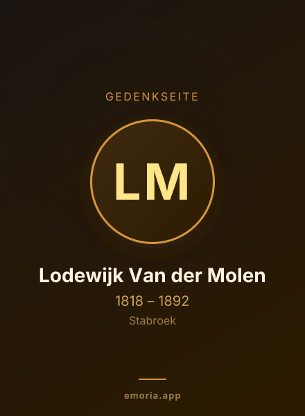 Gedenkportrait von Lodewijk Van der Molen