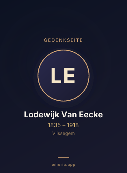 Gedenkportrait von Lodewijk Van Eecke