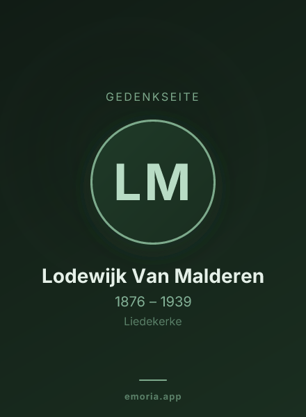 Gedenkportrait von Lodewijk Van Malderen