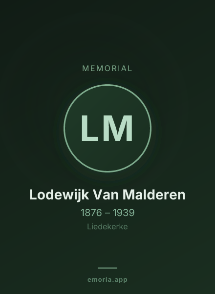 Memorial portrait of Lodewijk Van Malderen