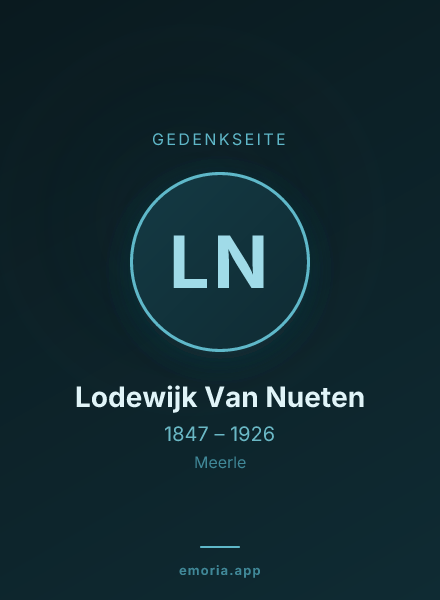 Gedenkportrait von Lodewijk Van Nueten