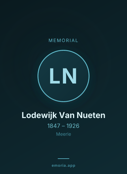 Memorial portrait of Lodewijk Van Nueten