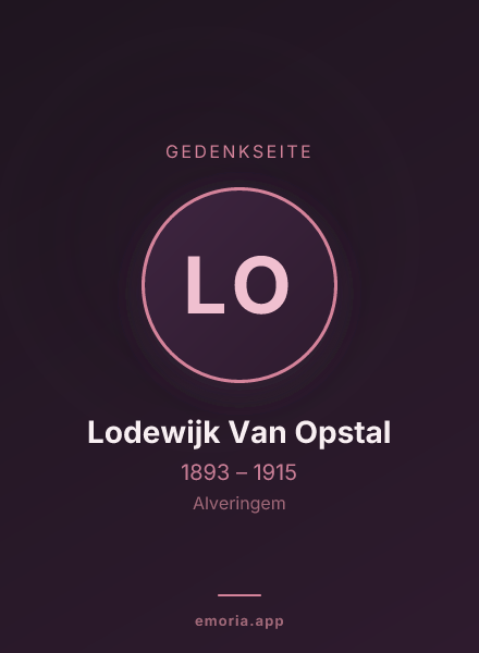 Gedenkportrait von Lodewijk Van Opstal