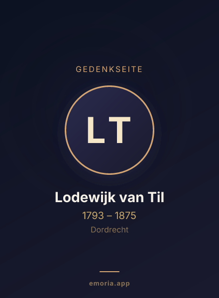 Gedenkportrait von Lodewijk van Til