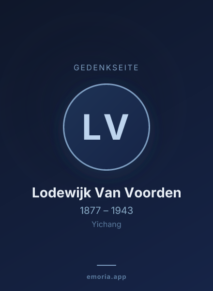 Gedenkportrait von Lodewijk Van Voorden