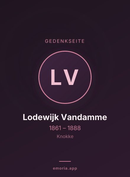 Gedenkportrait von Lodewijk Vandamme