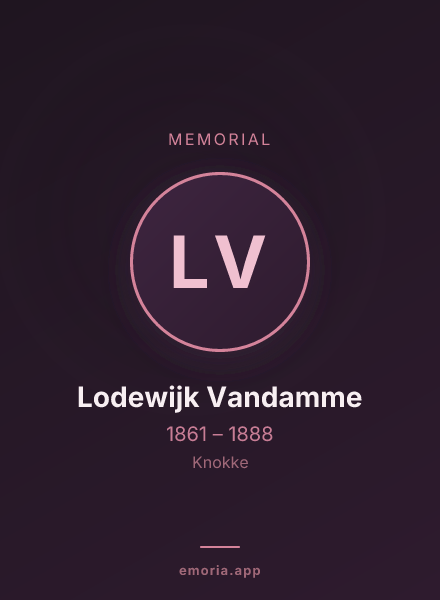 Memorial portrait of Lodewijk Vandamme