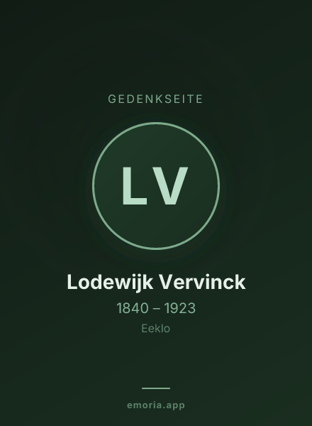 Gedenkportrait von Lodewijk Vervinck