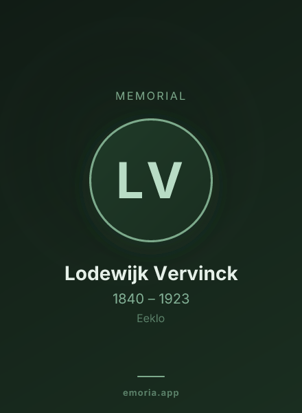 Memorial portrait of Lodewijk Vervinck