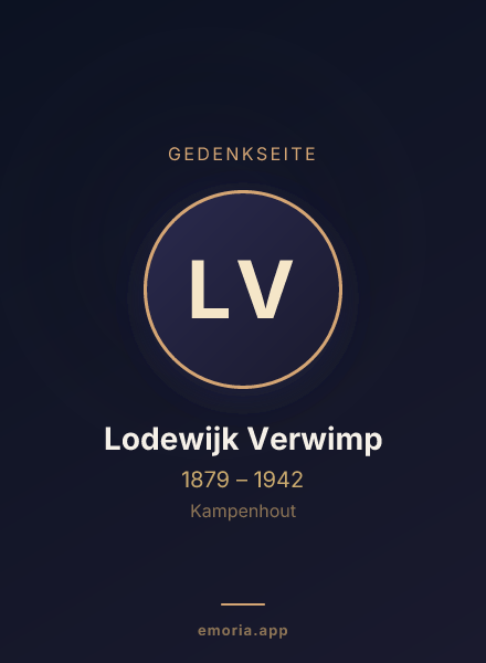 Gedenkportrait von Lodewijk Verwimp