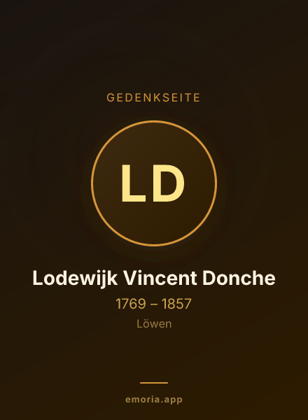 Gedenkportrait von Lodewijk Vincent Donche