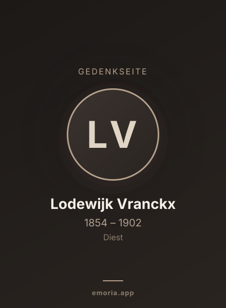 Gedenkportrait von Lodewijk Vranckx
