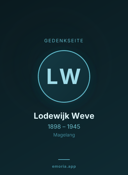 Gedenkportrait von Lodewijk Weve