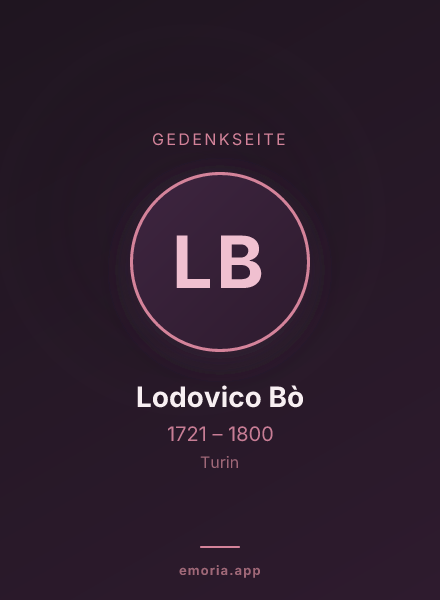 Gedenkportrait von Lodovico Bò